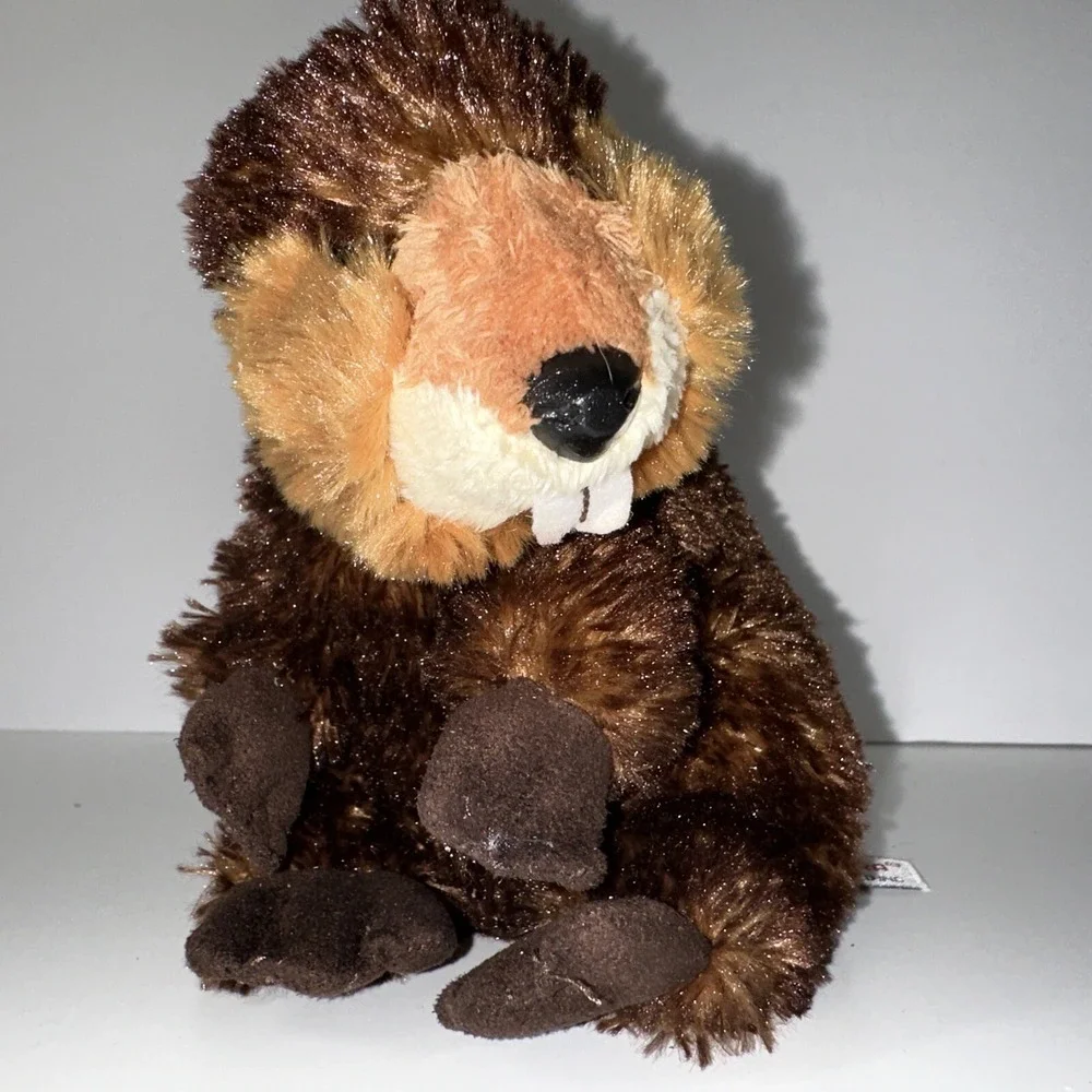 Set Of‎ 2 - Aurora Flopsies Collection BEAVER Soft & Cuddly Plush Stuffed Animal